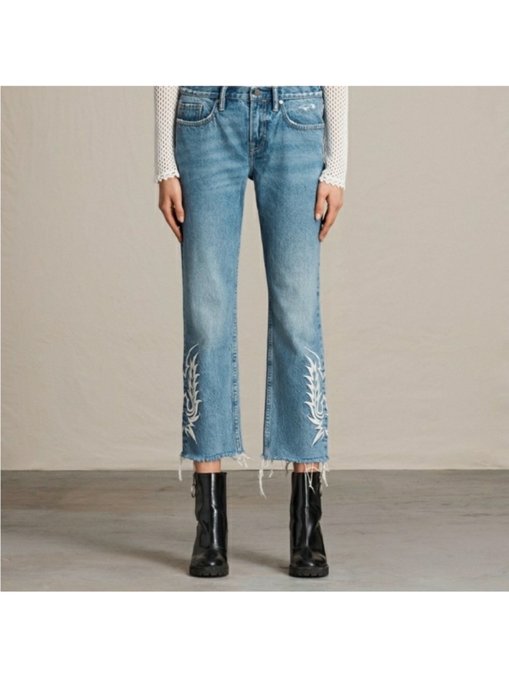 All Saints philly embroidered jeans Sz 29
